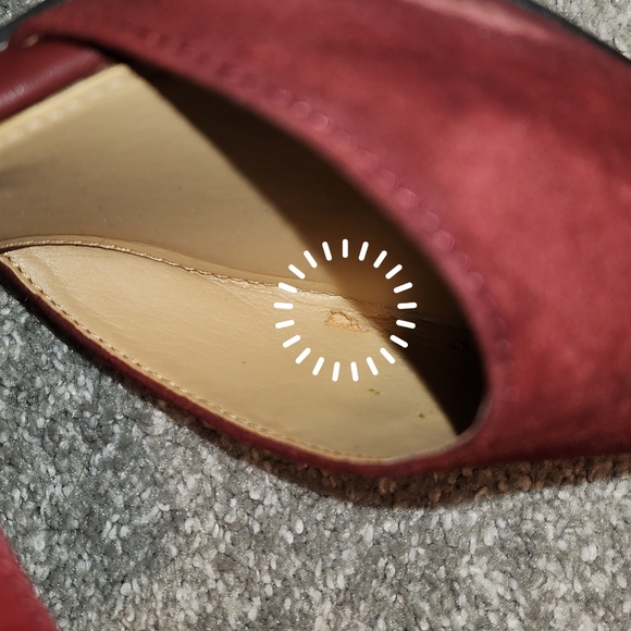 Franco Sarto burgundy leather wide strapy pumps, sz: 9.5 "Alysia" - Picture 10 of 14